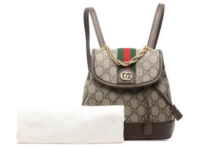 Gucci Ophidia GG Supreme Mini-Rucksack Braun - Ansicht 7