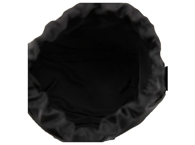 Bolsa Pouch com cordão e placa de logo Triangle Prada Preto - vista 4