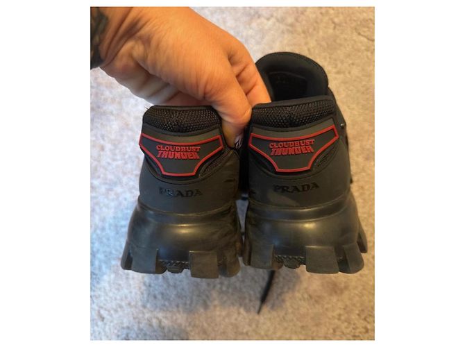 Baskets Prada Cloudbust Thunder Noires - vue 2
