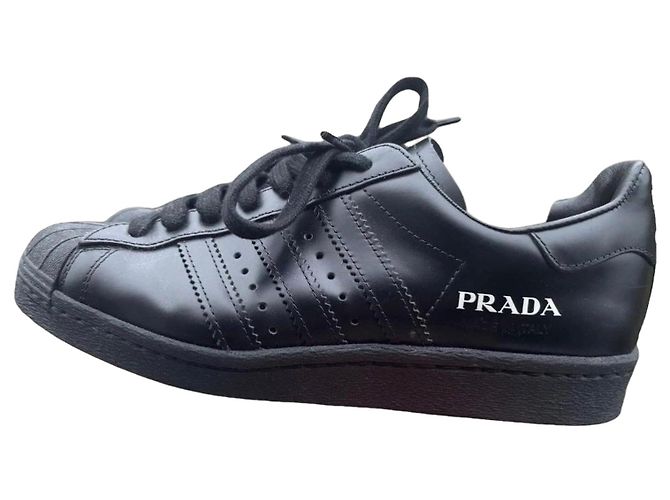 Sneaker in pelle nera di Prada x Adidas Nero - vista 2