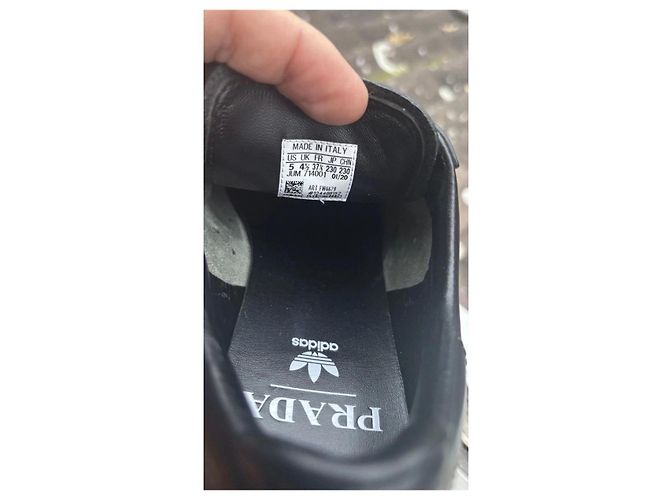 Sneaker in pelle nera di Prada x Adidas Nero - vista 4