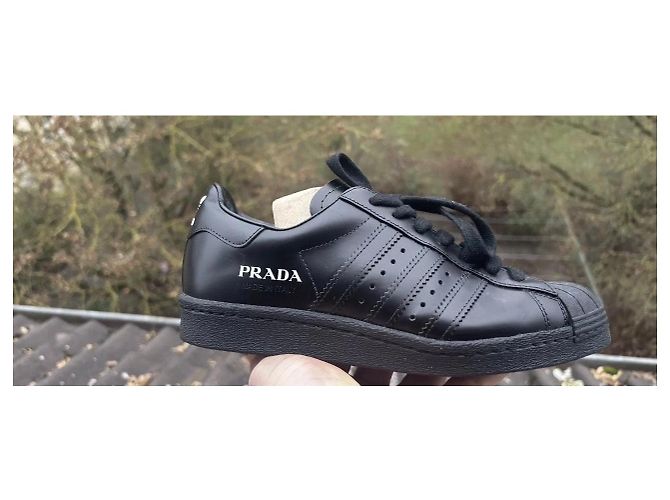 Sneaker in pelle nera di Prada x Adidas Nero - vista 7