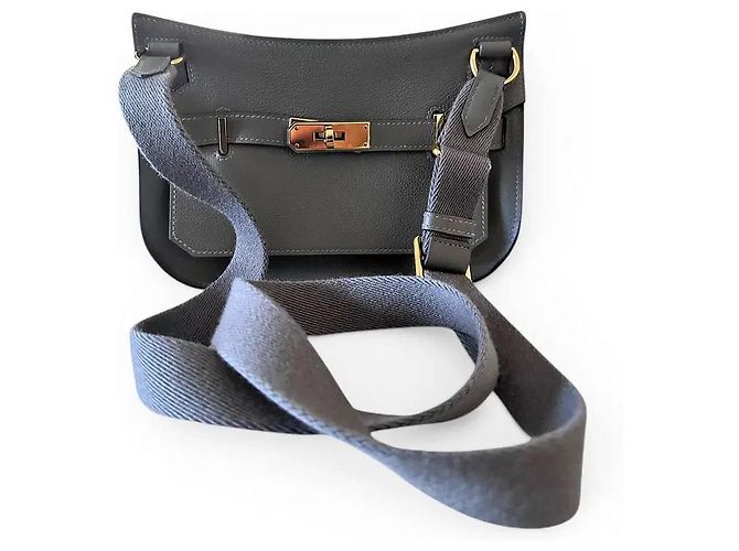Hermès Jypsiere Bolso Bandolera Cuero Gris - vista 2