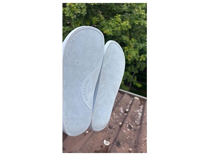 Ciabatte Burberry da donna in gomma Bianco Blu - vista 6