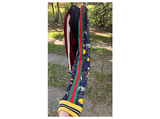 Gucci Men's jogging pants with eagle and tiger print Red Multiple colors Green Dark blue - view 3