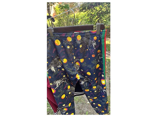 Gucci Men's jogging pants with eagle and tiger print Red Multiple colors Green Dark blue - view 7