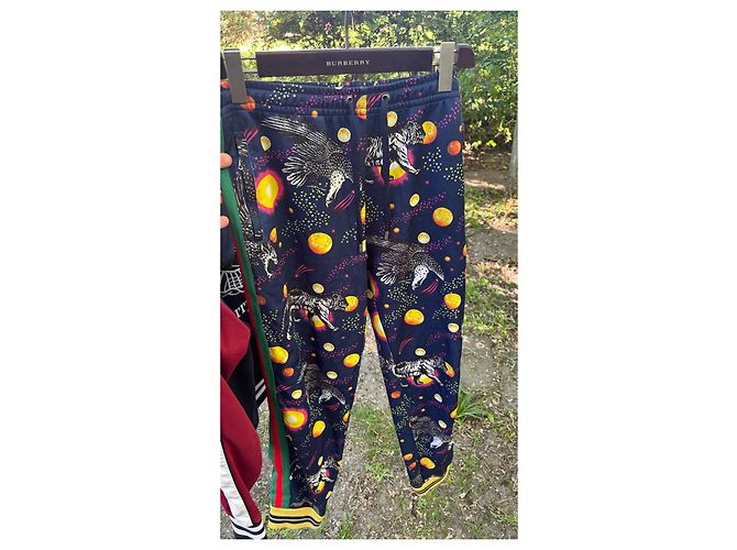 Gucci Men's jogging pants with eagle and tiger print Red Multiple colors Green Dark blue - view 9