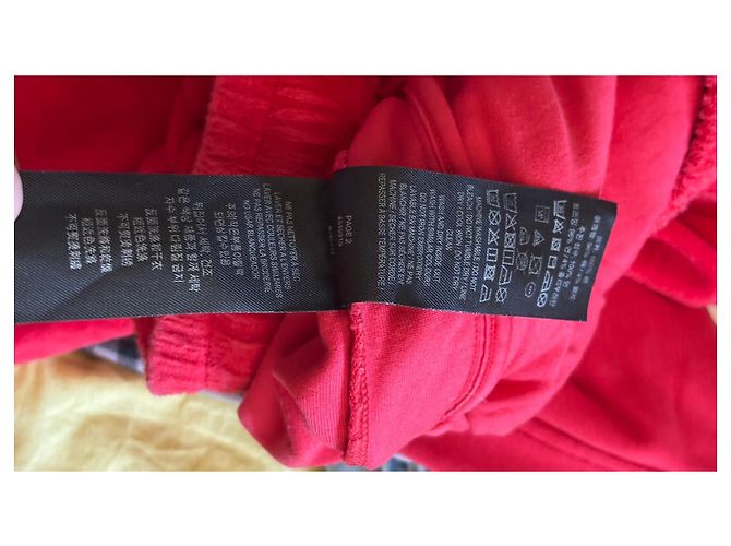 Burberry Jogginghose Rot Velours mit Regenbogen-Logo - Ansicht 5