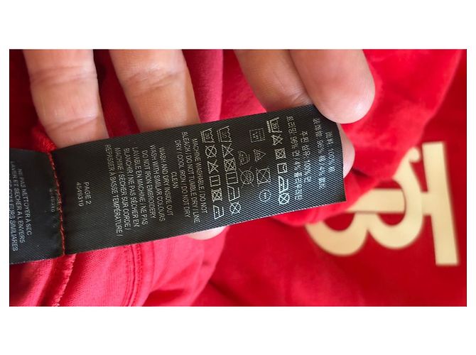 Burberry Jogginghose Rot Velours mit Regenbogen-Logo - Ansicht 6