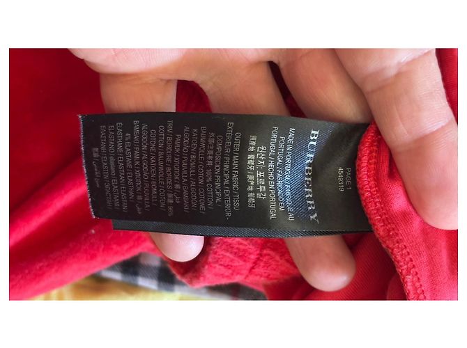Burberry Jogginghose Rot Velours mit Regenbogen-Logo - Ansicht 7