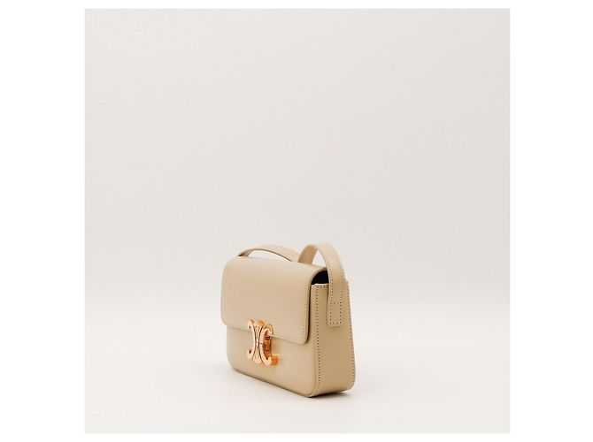 Céline Borsa a tracolla Triomphe in pelle di vitello liscia Beige - vista 2