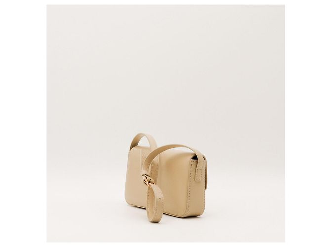 Céline Borsa a tracolla Triomphe in pelle di vitello liscia Beige - vista 4