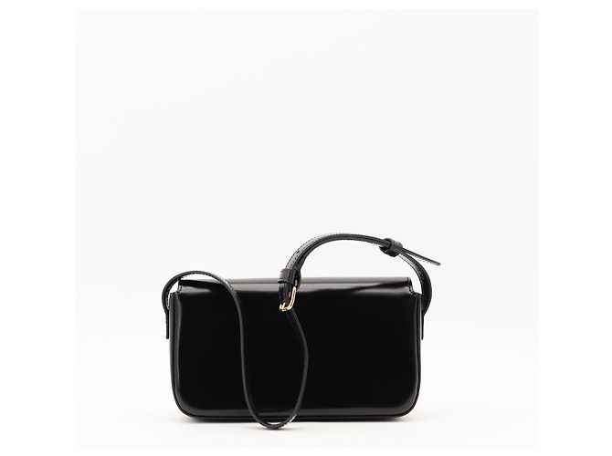 Céline Borsa a tracolla Celine Triomphe in pelle di vitello liscia nera Nero - vista 3
