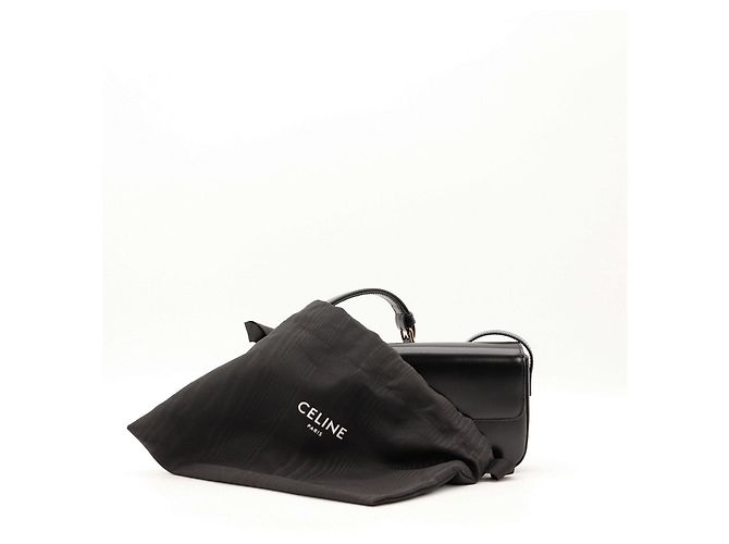 Céline Borsa a tracolla Celine Triomphe in pelle di vitello liscia nera Nero - vista 6