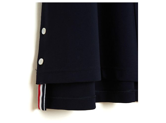 Thom Browne Abito Camicia Lungo in Lana Blu Navy Blu scuro - vista 4