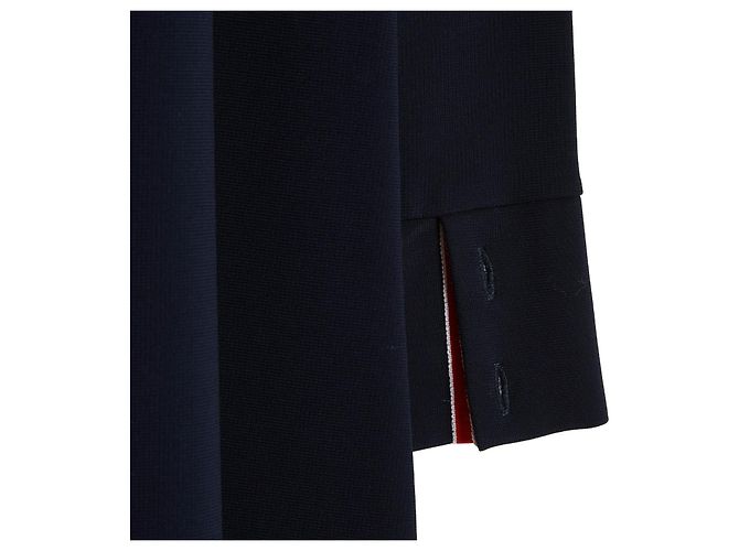 Thom Browne Abito Camicia Lungo in Lana Blu Navy Blu scuro - vista 7