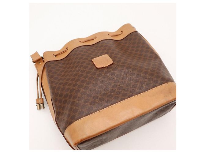 Céline Borsa a secchiello Celine Macadam con pochette Marrone - vista 6