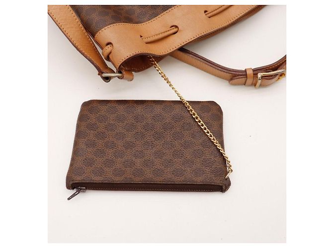 Céline Borsa a secchiello Celine Macadam con pochette Marrone - vista 9