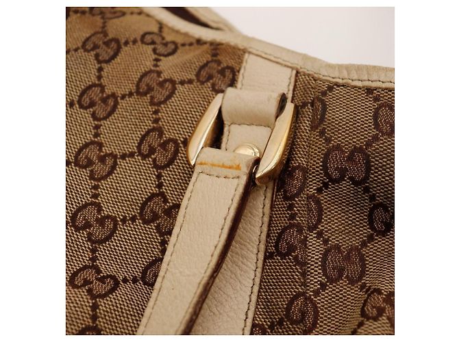 Gucci Schultertasche aus Monogramm-Canvas Braun Beige - Ansicht 10