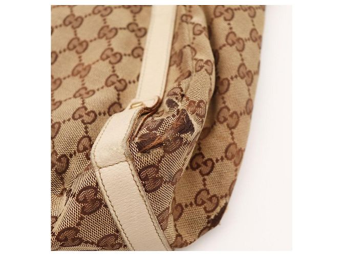 Gucci Schultertasche aus Monogramm-Canvas Braun Beige - Ansicht 12