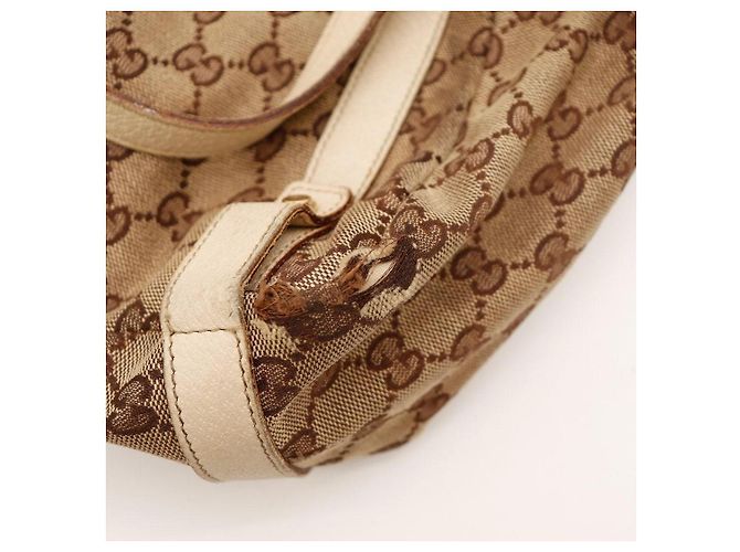 Gucci Schultertasche aus Monogramm-Canvas Braun Beige - Ansicht 9