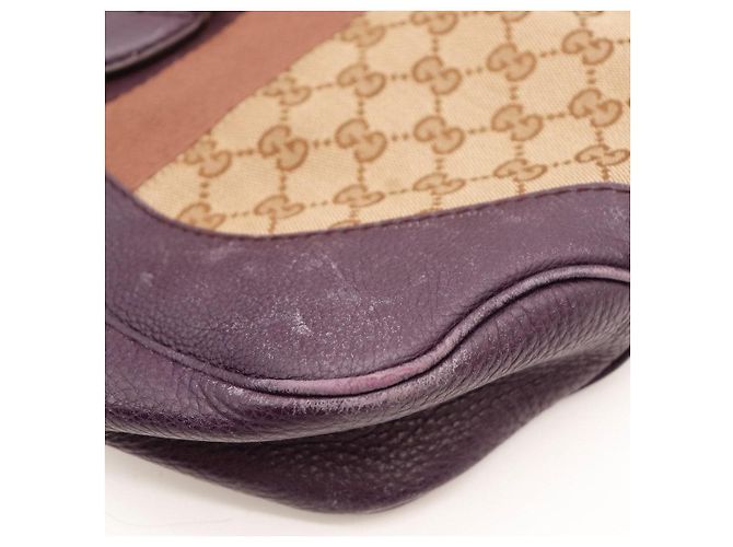 Borsa Hobo Gucci Jackie GG Canvas Medium Marrone Beige - vista 8