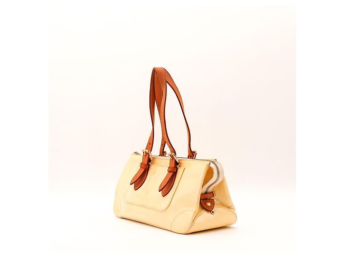 Borsa Louis Vuitton Monogram Vernis Reade PM Beige - vista 2