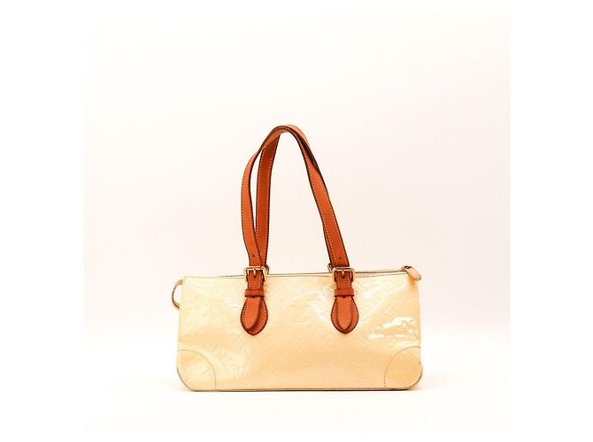 Borsa Louis Vuitton Monogram Vernis Reade PM Beige - vista 3