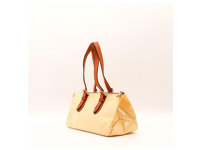 Borsa Louis Vuitton Monogram Vernis Reade PM Beige - vista 4