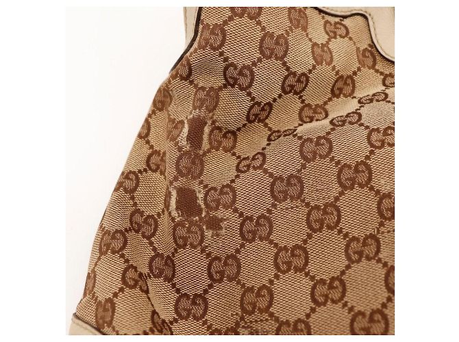 Borsa Hobo Gucci in tela monogram Marrone Beige - vista 13