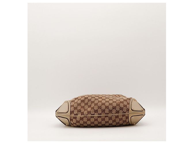 Borsa Hobo Gucci in tela monogram Marrone Beige - vista 5