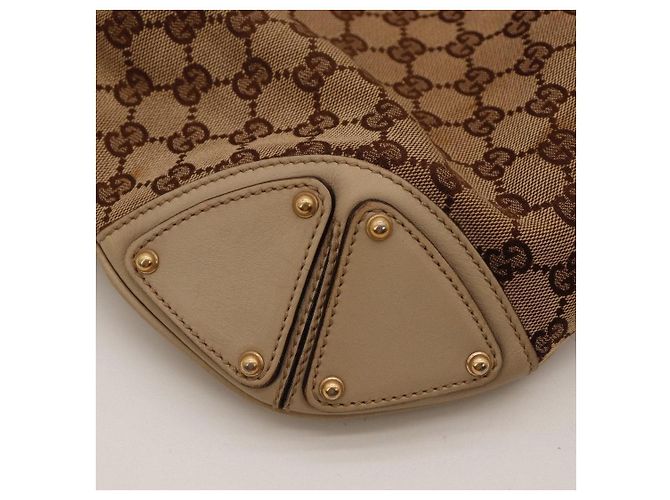 Borsa Hobo Gucci in tela monogram Marrone Beige - vista 8