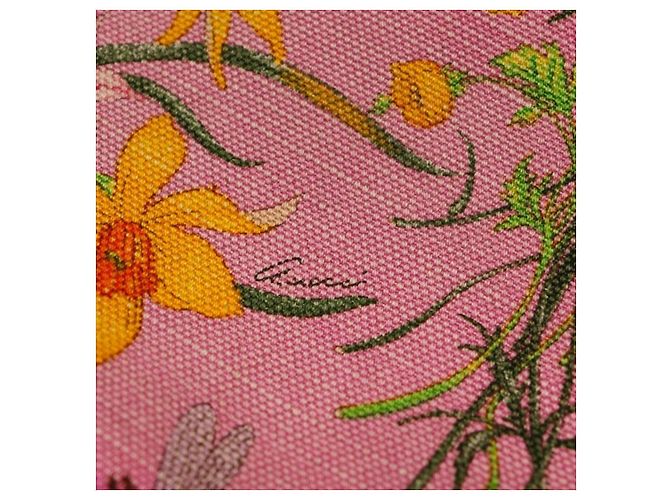 Borsa hobo Gucci con stampa floreale Rosa D'oro Porpora - vista 9
