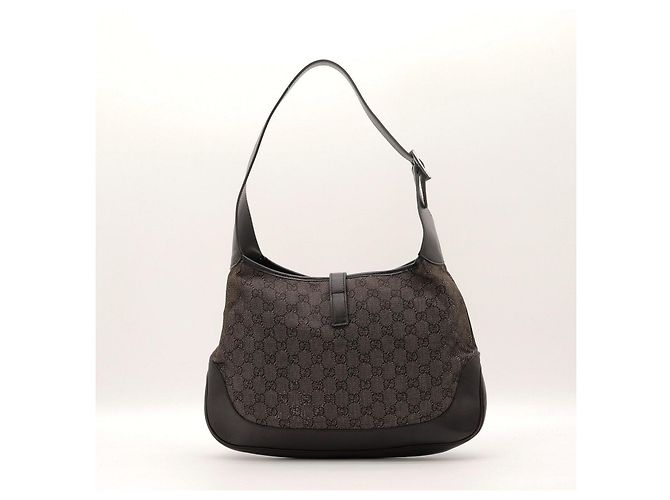 Borsa Hobo Gucci Jackie in tela GG Marrone - vista 3