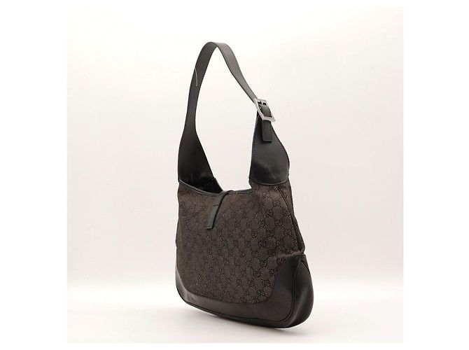 Borsa Hobo Gucci Jackie in tela GG Marrone - vista 4