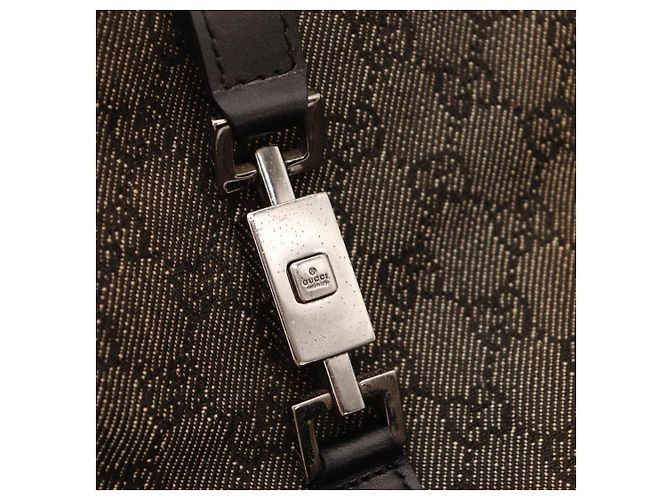 Borsa Hobo Gucci Jackie in tela GG Marrone - vista 8