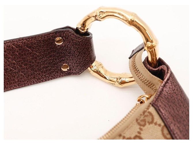 Borsa Hobo Gucci in tela monogramma Marrone - vista 9