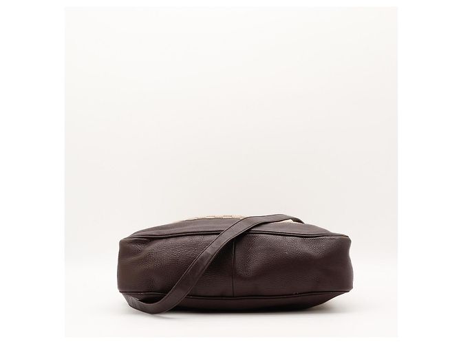 Borsa Tote Gucci Bamboo Shopper Marrone Monogramma - vista 5
