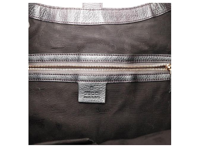 Bamboo Borsa hobo Gucci in pelle nera con nappa in bambù Nero - vista 9