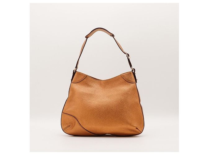 Borsa Hobo Gucci Horsebit in pelle bronzo metallizzato - vista 3