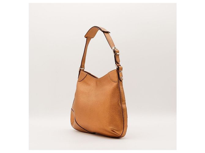 Borsa Hobo Gucci Horsebit in pelle bronzo metallizzato - vista 4