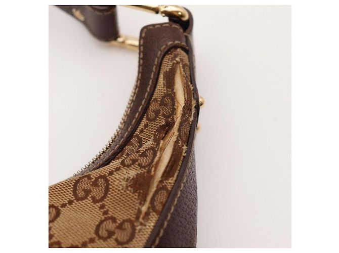 Borsa Hobo Gucci Monogram Bamboo Marrone Monogramma - vista 13