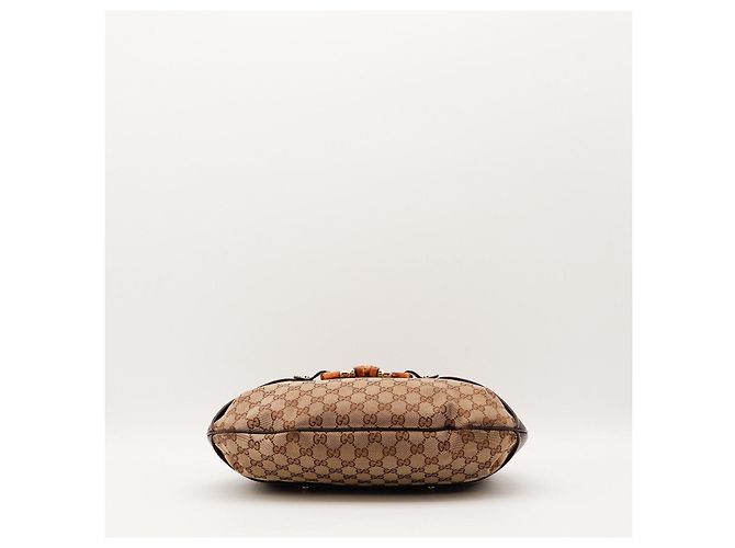 Borsa Hobo Gucci Monogram Bamboo Marrone Monogramma - vista 5