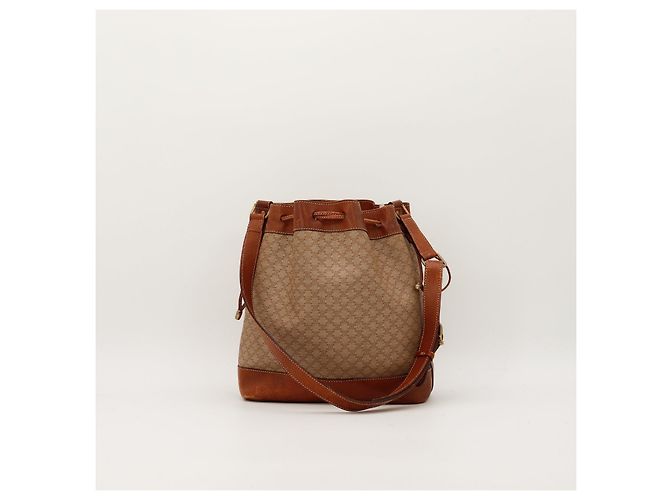 Céline Borsa a secchiello Celine Triomphe Canvas Marrone Beige - vista 3