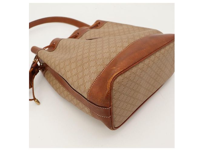 Céline Borsa a secchiello Celine Triomphe Canvas Marrone Beige - vista 8