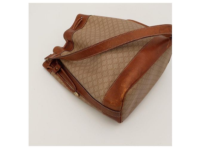Céline Borsa a secchiello Celine Triomphe Canvas Marrone Beige - vista 9