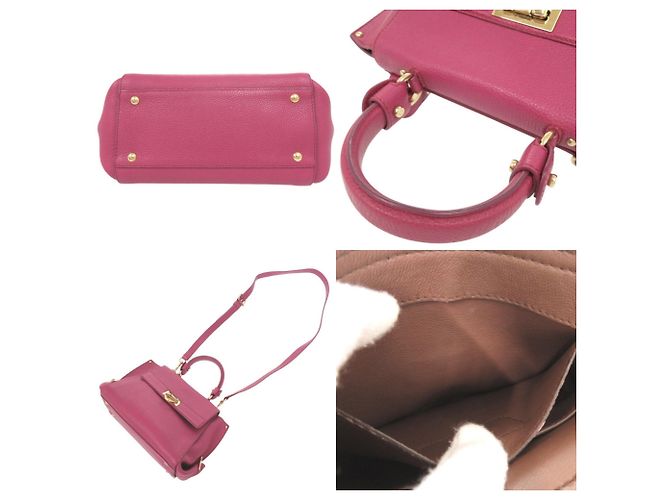 Borsa a tracolla in pelle Sofia Gancini Salvatore Ferragamo Rosa - vista 5