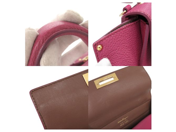 Borsa a tracolla in pelle Sofia Gancini Salvatore Ferragamo Rosa - vista 9