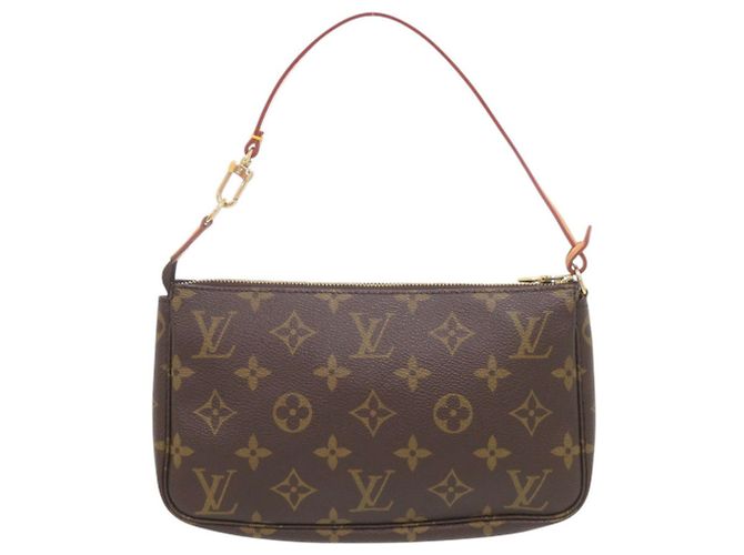 Louis Vuitton Pochette Accessoires Monogram Handbag Marrone Monogramma - vista 2