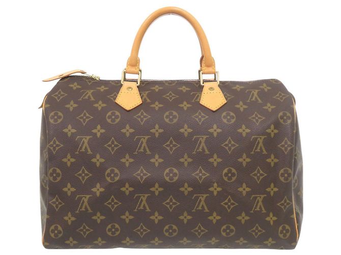 Borsa Louis Vuitton Speedy 35 Monogram Marrone Monogramma - vista 2